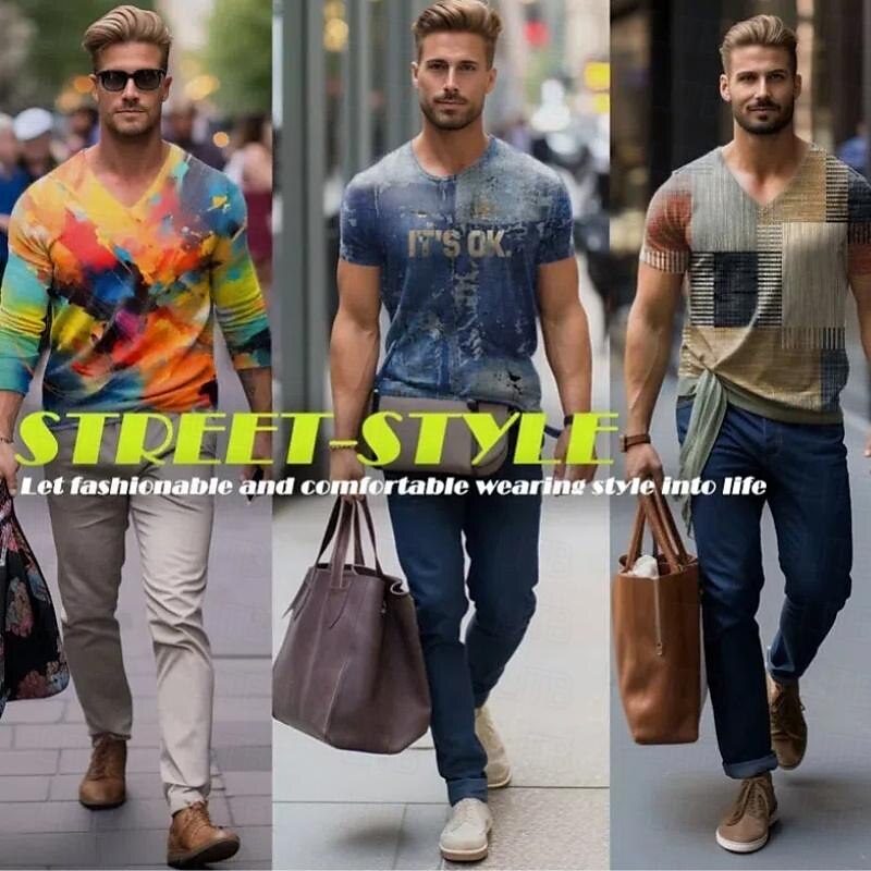 Car Old Man Men's Casual Street Style 3D Print T shirt Tee Sports Outdoor Holiday Going out T shirt Black Blue Brown Short Sleeve Crew Neck Shirt Spring & Summer Clothing Apparel S M L XL 2XL