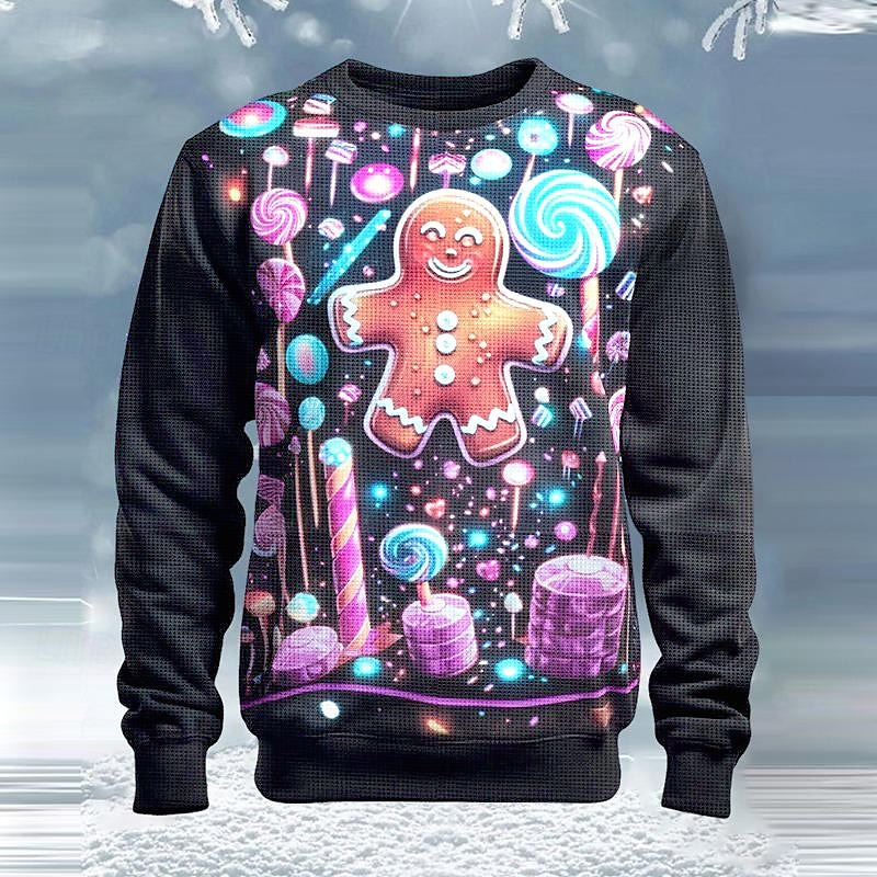 Ugly Christmas Sweater Men's Sweaters Rock Snowflake Gingerbread Pullover Jumper Knitwear Knitting New Years Eve Sweater Outdoor Daily Vacation Long Sleeve Crewneck Fall Winter Black Army Green Blue