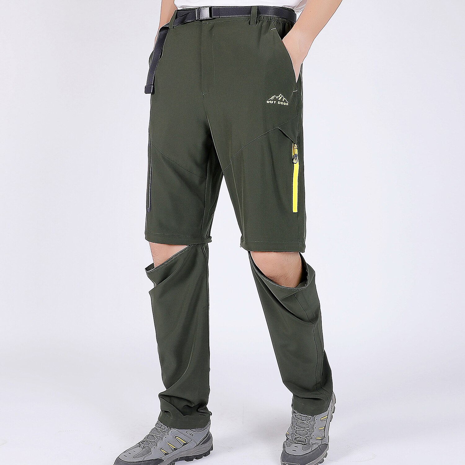 Men's Convertible Pants / Zip Off Outdoor Fishing Travel Hiking Cargo Work Safari Pants Trousers Summer Waterproof Quick Dry Lightweight Breathable Elastane Zipper Pocket Elastic Waist Bottoms