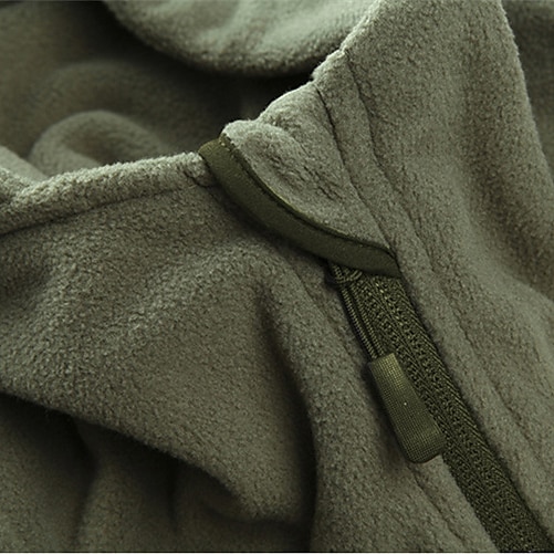 Men's Warm Military Tactical Jacket Sport Fleece Hooded Jacket Winter Adventure Jacket Coats Outdoor Windproof Multi Pockets Lightweight Full Zip Jacket Trench Coat Top Camping Hunting Fishing