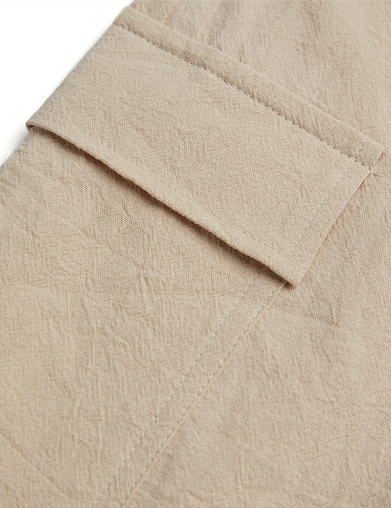 Men's Shorts Linen Shorts Summer Shorts Beach Shorts Drawstring Elastic Waist Multi Pocket Plain Knee Length Outdoor Beach Hawaiian Casual ArmyGreen Black Inelastic