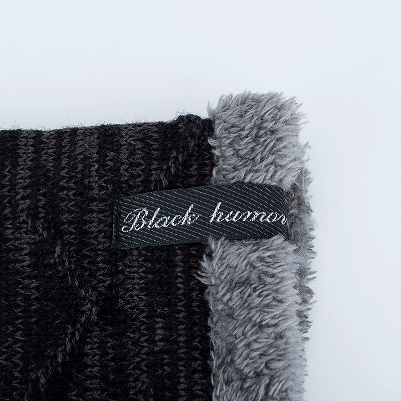 Men's Fleece Hat Protective Hat Black Gray Wine Outdoor Daily Pure Color Pure Color Warm / Fall / Winter