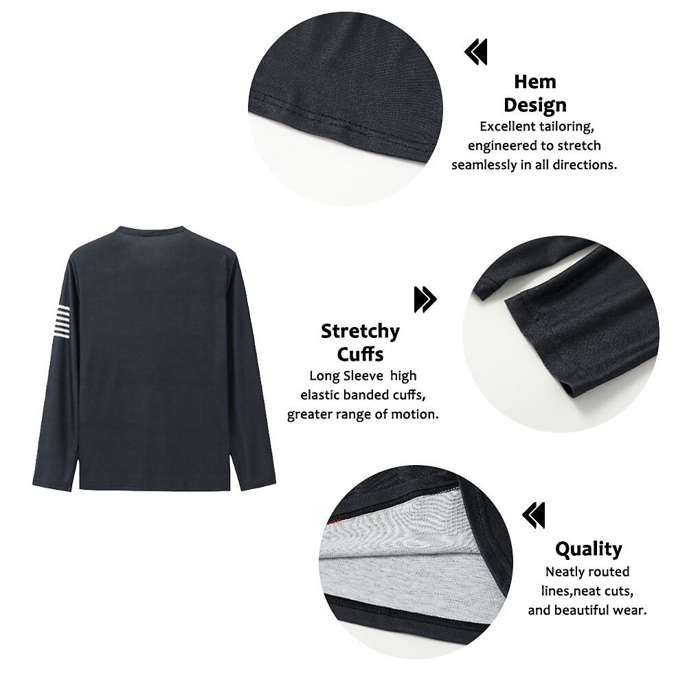 Men's T shirt Tee Tee Graphic National Flag Collar Clothing Apparel 3D Print Casual Daily Long Sleeve Lace up Print Fashion Designer Comfortable