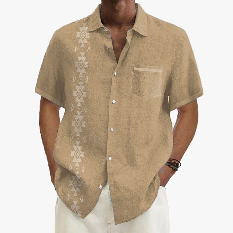 Men's Shirt Summer Hawaiian Shirt Graphic Shirt Aloha Shirt Floral Turndown Khaki+Khaki Black Light Green Navy Blue Royal Blue 3D Print Outdoor Street Short Sleeve 3D Print Button-Down Clothing