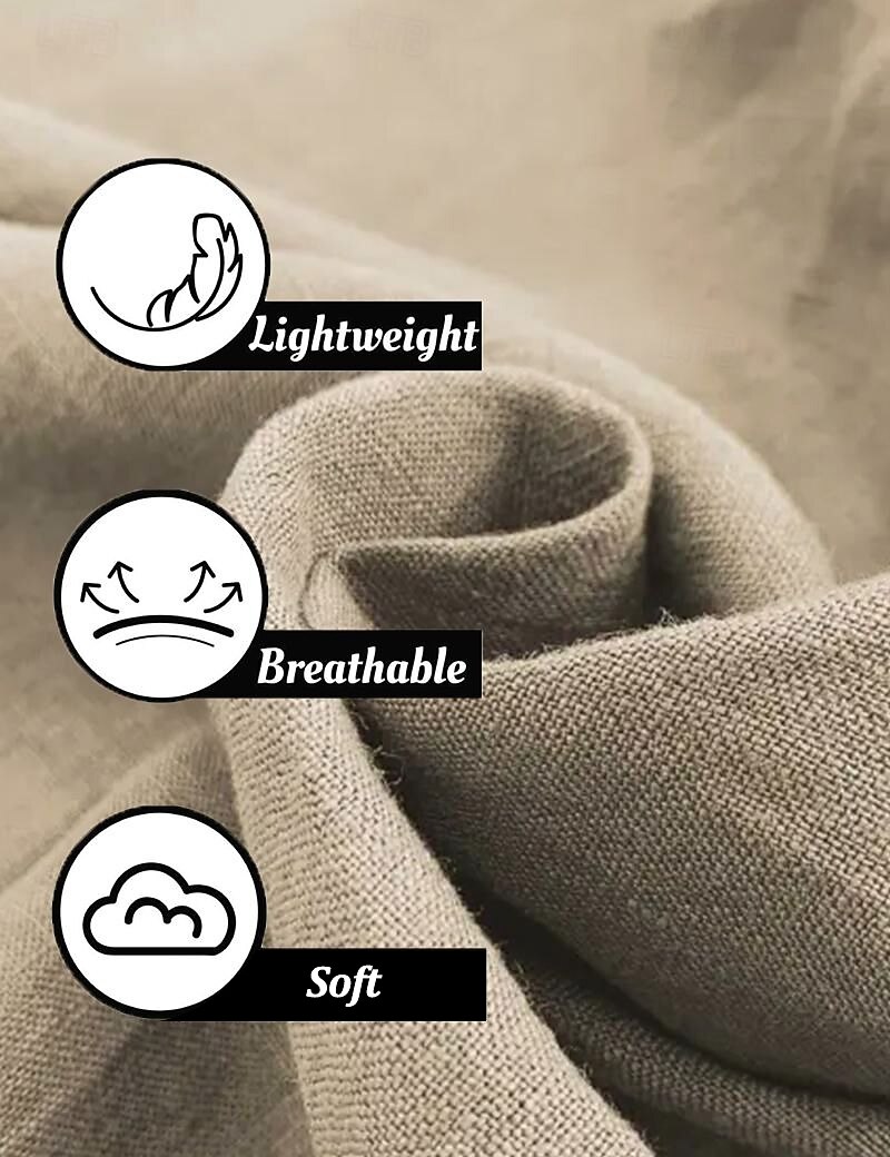 Men's Lightweight Jacket Blazer Jacket Linen Blazer Formal Office Spring Cotton And Linen Solid Color Comfy Single Breasted Blazer Light Green Navy Blue Brown khaki