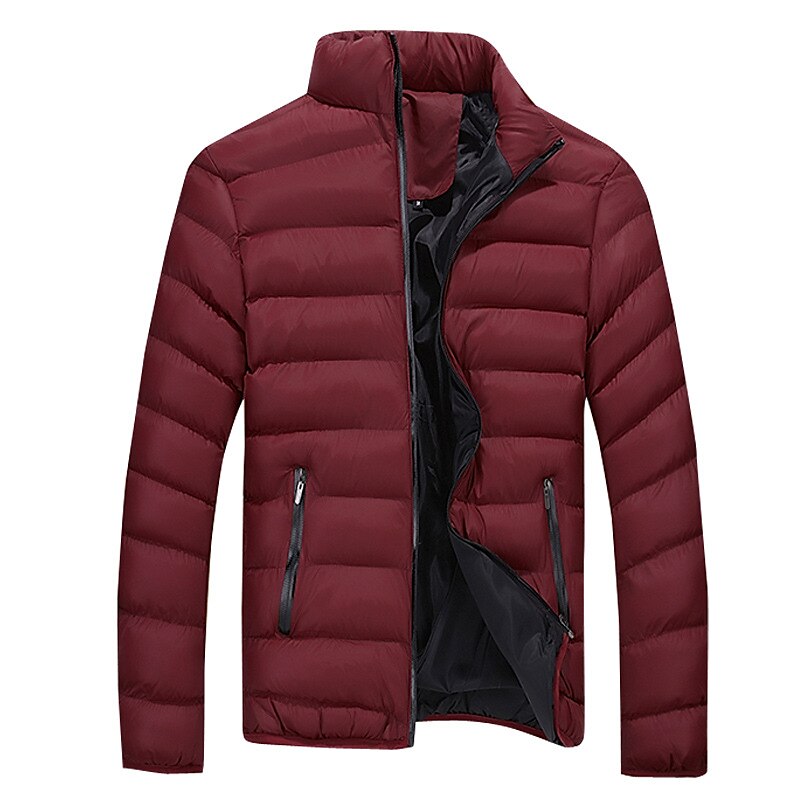Men's Winter Quilted Zipper Pocket Hiking Windproof Warm Outdoor Quilted Solid / Plain Color Puffer Jacket