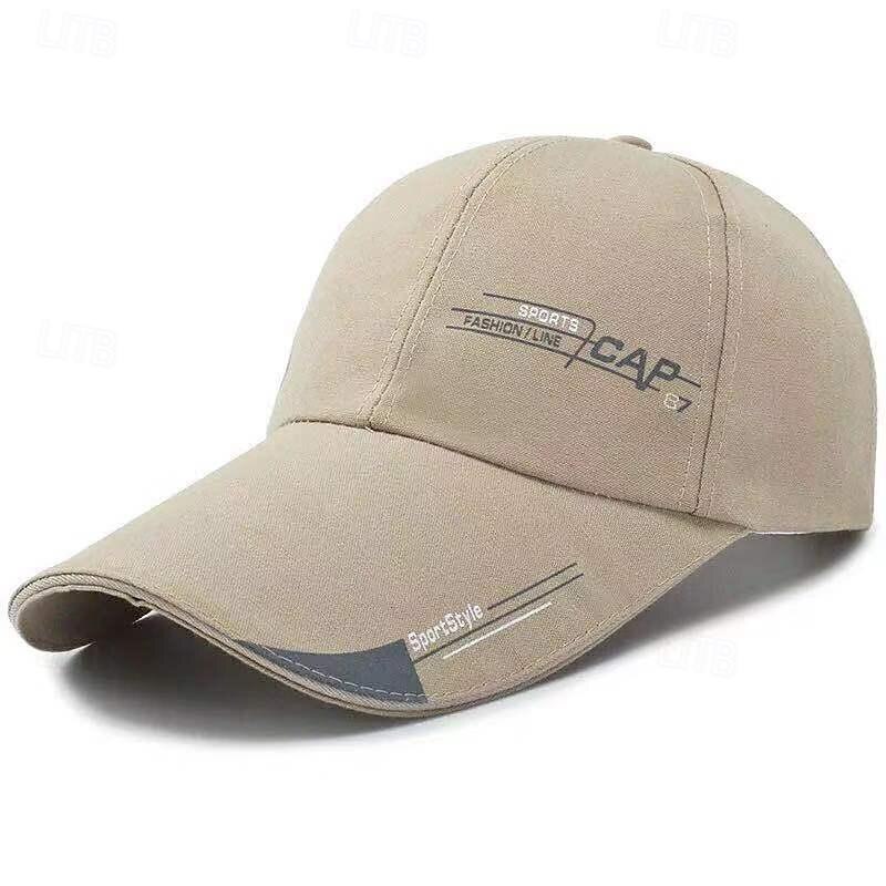 Men's Baseball Cap Black White Polyester Print Fashion Classic & Timeless Chic & Modern Outdoor Daily Letter Portable Breathable