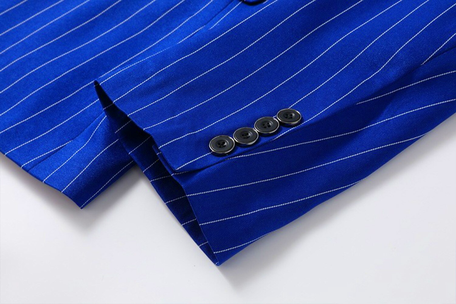 Men's Graduation Blazer Cocktail Attire Business Formal Evening Wedding Party Only tops Fashion Casual Summer Spring &  Fall Polyester Stripes Pocket Casual / Daily Single Breasted Blazer Black White