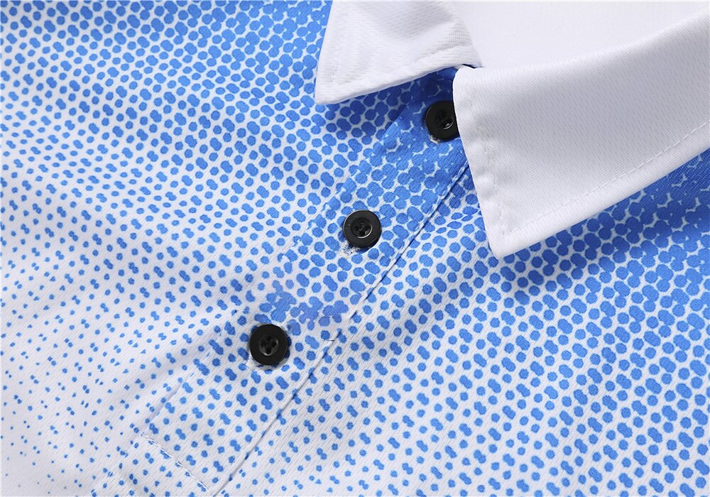 Men's Sport Polo Golf Shirt Casual Holiday Lapel Short Sleeve Fashion Basic Gradient Button Summer Regular Fit Wine Black White Navy Blue Orange Gray Sport Polo