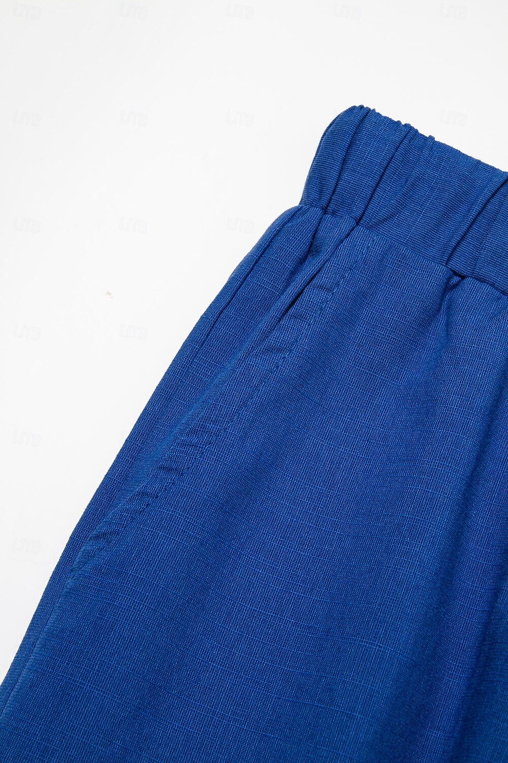 Men's Linen Pants Summer Pants Cropped Pants Beach Pants Drawstring Elastic Waist Plain Comfort Breathable Calf-Length Casual Daily Holiday Linen Cotton Blend Fashion Classic Style Black White