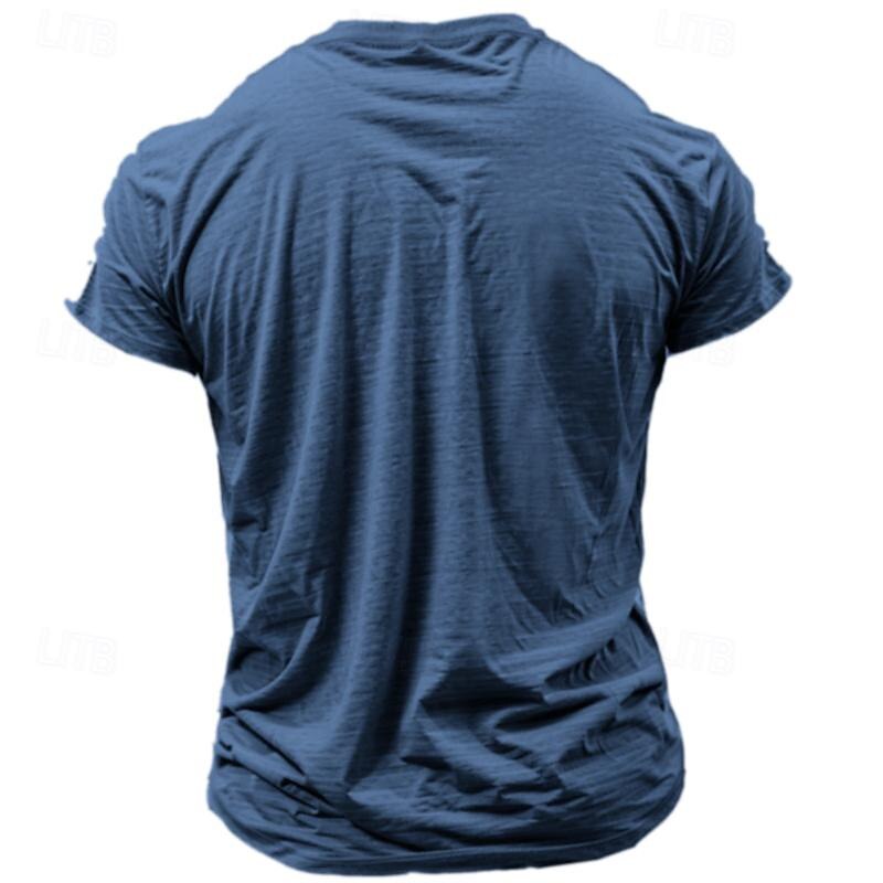 Car Old Man Men's Casual Street Style 3D Print T shirt Tee Sports Outdoor Holiday Going out T shirt Black Blue Brown Short Sleeve Crew Neck Shirt Spring & Summer Clothing Apparel S M L XL 2XL