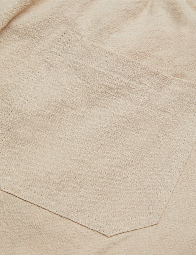 Men's Shorts Linen Shorts Summer Shorts Beach Shorts Drawstring Elastic Waist Multi Pocket Plain Knee Length Outdoor Beach Hawaiian Casual ArmyGreen Black Inelastic