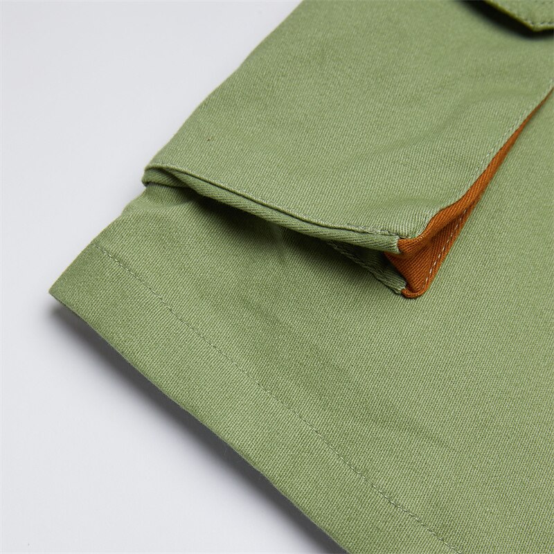 Men's Cargo Shorts Shorts Casual Shorts Multi Pocket Straight Leg Fake Zipper Pocket Plain Comfort Knee Length Casual Daily Holiday Fashion Streetwear Black Green Micro-elastic