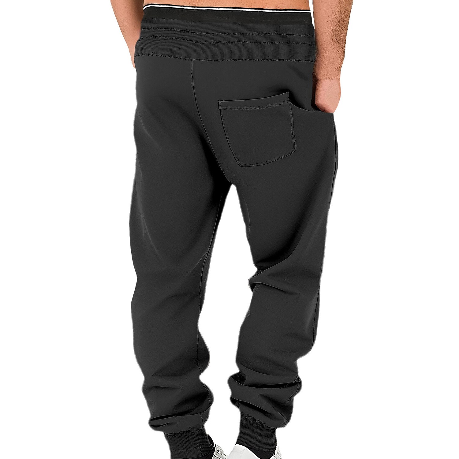 Men's Sweatpants Joggers Fleece Pants Trousers Drawstring Elastic Waist Plain Moisture Wicking Breathable Full Length Sports Outdoor Casual Daily Fashion Streetwear Black Wine Stretchy