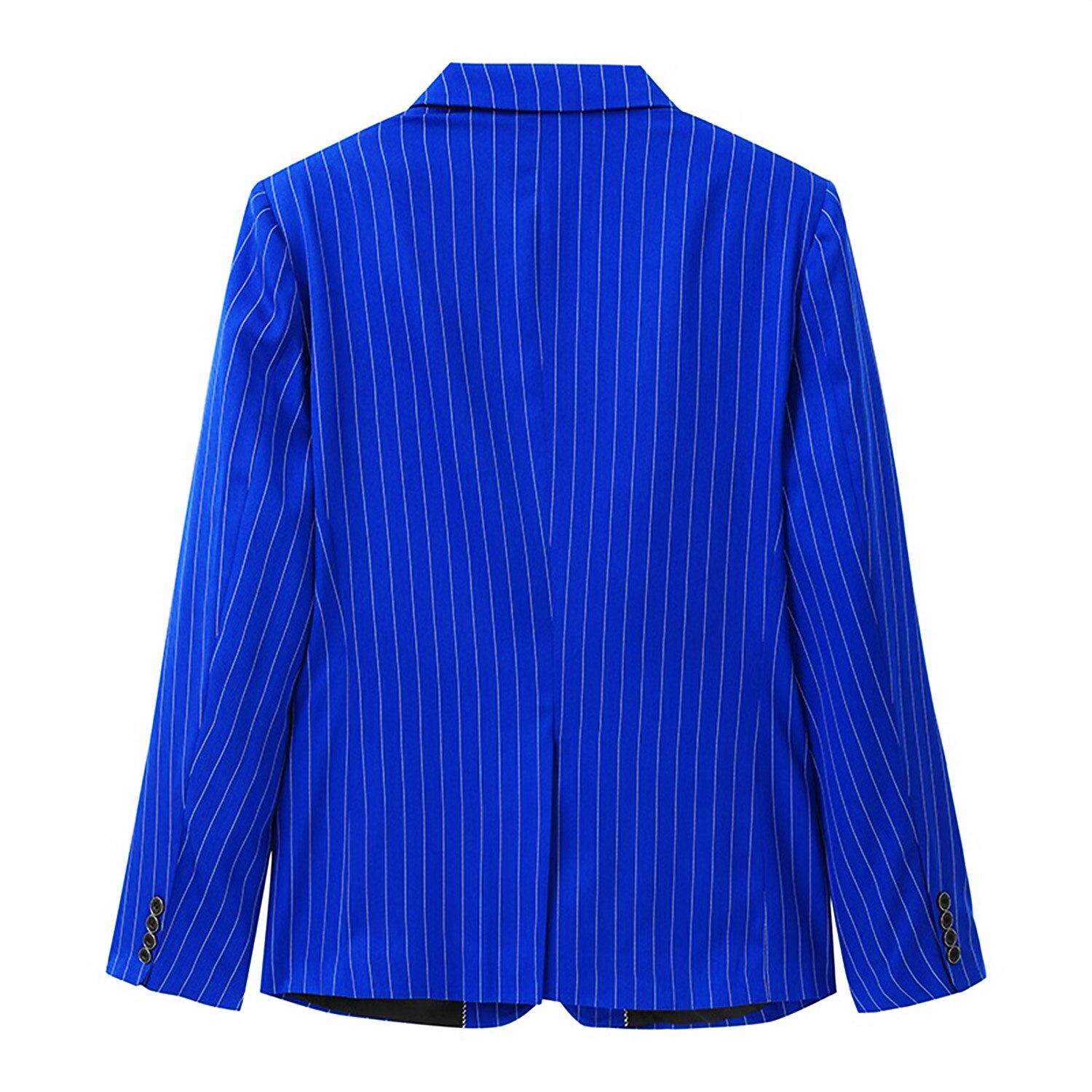 Men's Graduation Blazer Cocktail Attire Business Formal Evening Wedding Party Only tops Fashion Casual Summer Spring &  Fall Polyester Stripes Pocket Casual / Daily Single Breasted Blazer Black White