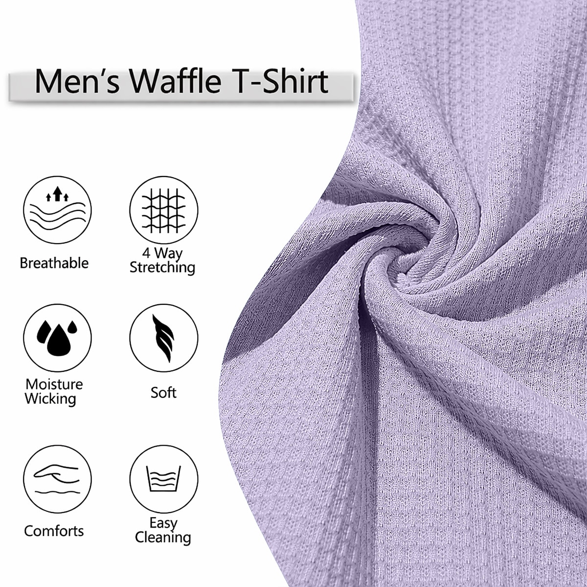 2PCS Men's Waffle T-shirt Tee Top Short Sleeve V Neck Summer Solid Color Textured Fashion Designer Casual 2 Piece Multi-pack Raglan Sleeves Casual Daily Outdoor White Black Top Tee for Men