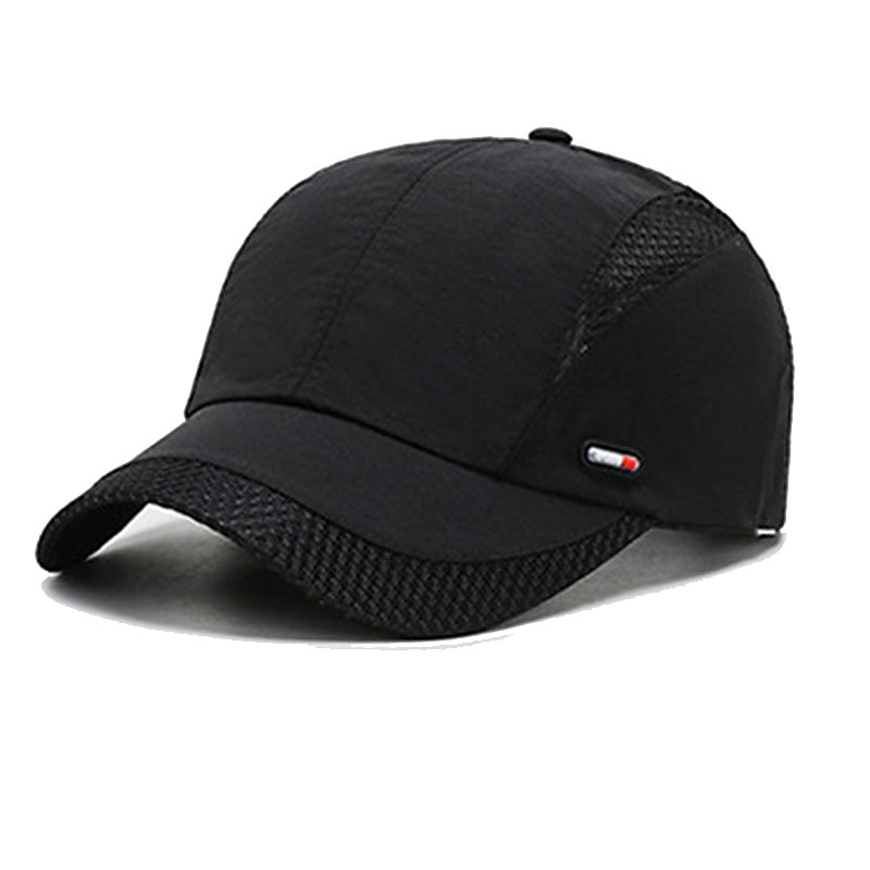 Men's Baseball Cap Dark Grey Black Mesh Patchwork Patchwork Adjustable Sun Protection Breathable Lightweight