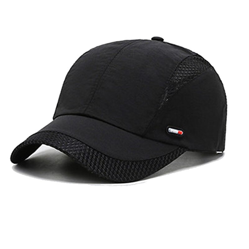 Men's Baseball Cap Dark Grey Black Mesh Patchwork Patchwork Adjustable Sun Protection Breathable Lightweight