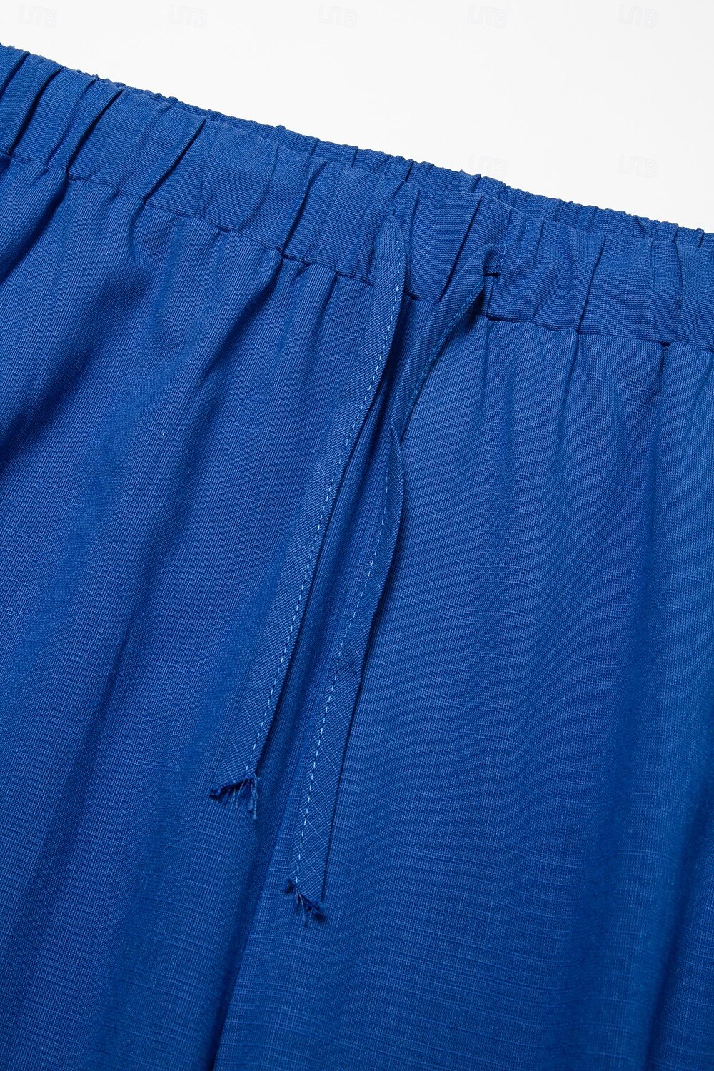 Men's Linen Pants Summer Pants Cropped Pants Beach Pants Drawstring Elastic Waist Plain Comfort Breathable Calf-Length Casual Daily Holiday Linen Cotton Blend Fashion Classic Style Black White