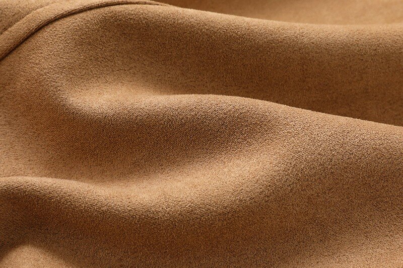 Men's Lightweight Jacket Casual Jacket Faux Suede Jacket Going out Soft Buckle Spring &  Fall Casual Stand Collar Regular Light Khaki Black Navy Blue Khaki Army Green Jacket