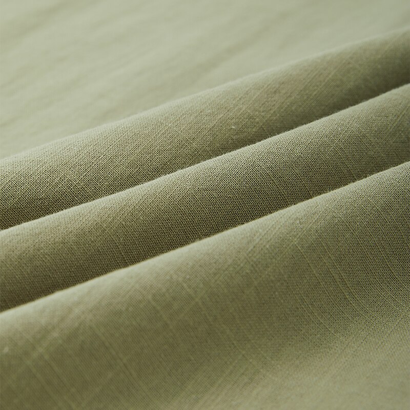 Men's Linen Shirt Band Collar Shirt Casual Shirt Plain Hawaiian Holiday Black White Yellow Pink Short Sleeve Henley Spring & Summer Clothing Apparel Front Pocket