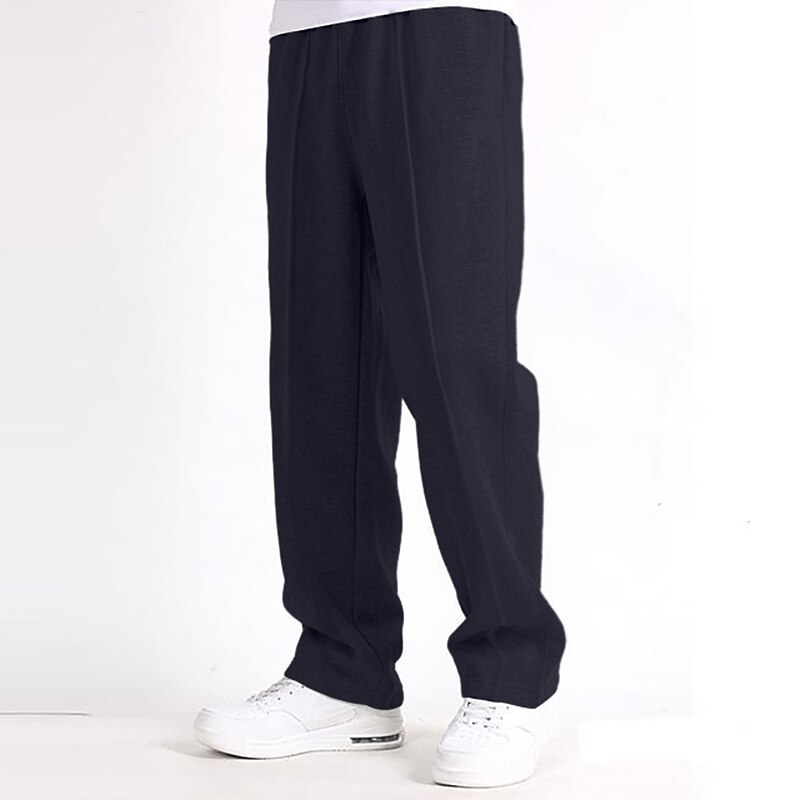 Men's Joggers Wide Leg Pocket Elastic Waist Plain Comfort Breathable Outdoor Daily Going out Casual Big and Tall Sweatpants