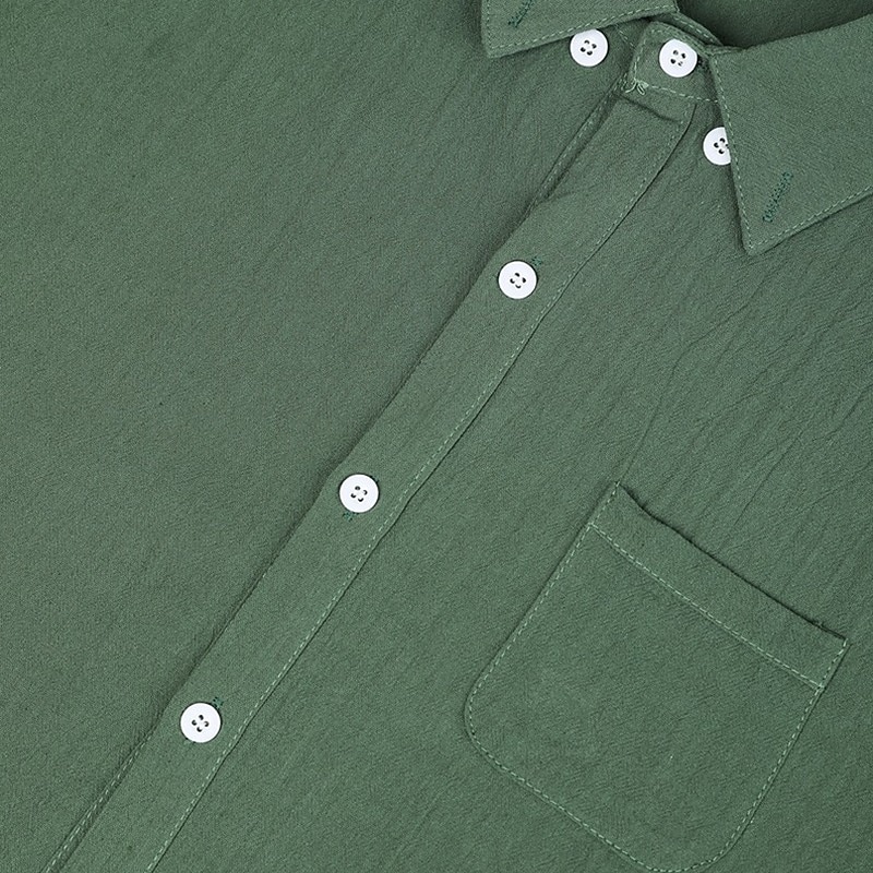 Men's Shirt Linen Shirt Summer Shirt Button Down Shirt Beach Shirt Untucked Shirts Plain Vacation Daily Wear Black White Light Green Pink Long Sleeve Turndown Summer Spring &  Fall Clothing Apparel