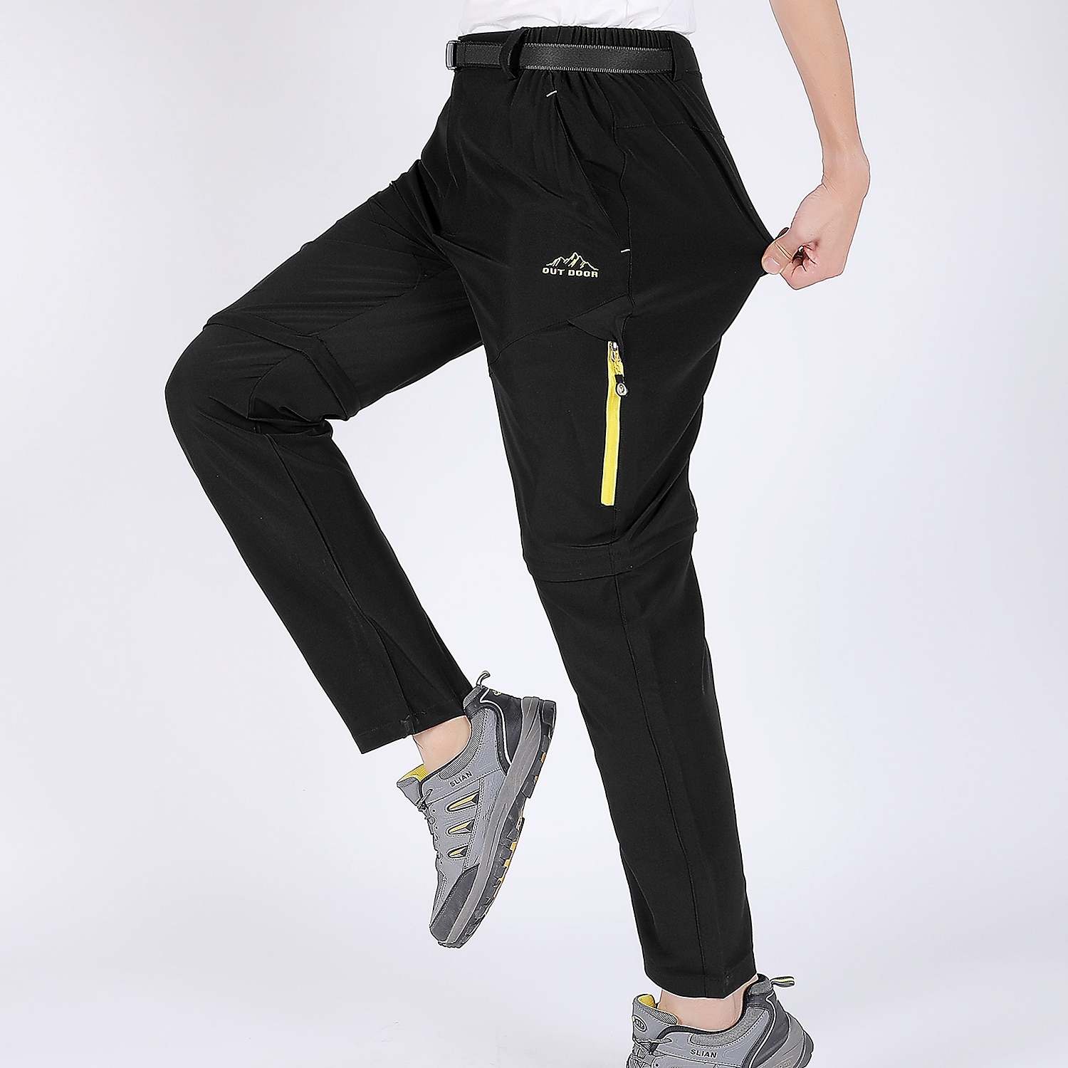 Men's Convertible Pants / Zip Off Outdoor Fishing Travel Hiking Cargo Work Safari Pants Trousers Summer Waterproof Quick Dry Lightweight Breathable Elastane Zipper Pocket Elastic Waist Bottoms