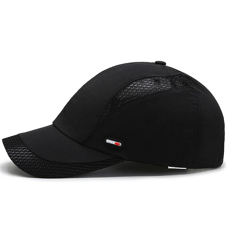 Men's Baseball Cap Dark Grey Black Mesh Patchwork Patchwork Adjustable Sun Protection Breathable Lightweight