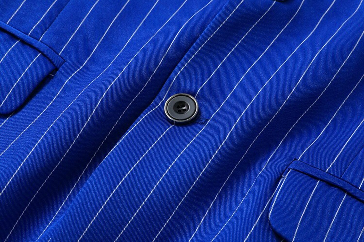 Men's Graduation Blazer Cocktail Attire Business Formal Evening Wedding Party Only tops Fashion Casual Summer Spring &  Fall Polyester Stripes Pocket Casual / Daily Single Breasted Blazer Black White