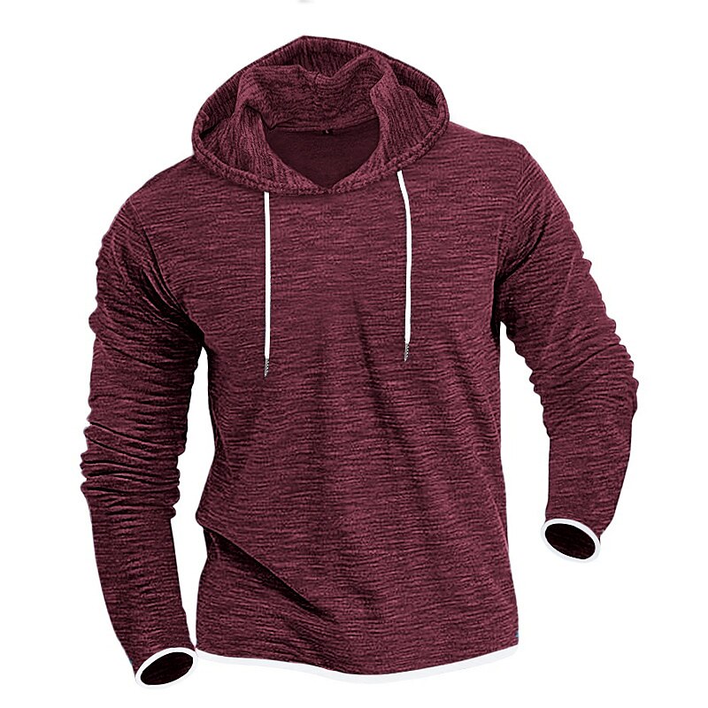 Men's T shirt Tee Tee Top Long Sleeve Shirt Plain Hooded Street Vacation Long Sleeve Clothing Apparel Fashion Designer Basic
