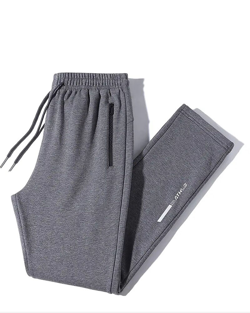 Men's Athletic Pants Jogging Pants Training Pants Pocket Elastic Waist Plain Comfort Sports Outdoor Sports Black Light Grey Micro-elastic
