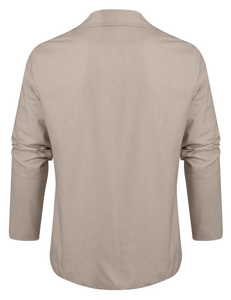 Men's Lightweight Jacket Blazer Jacket Linen Blazer Formal Office Spring Cotton And Linen Solid Color Comfy Single Breasted Blazer Light Green Navy Blue Brown khaki