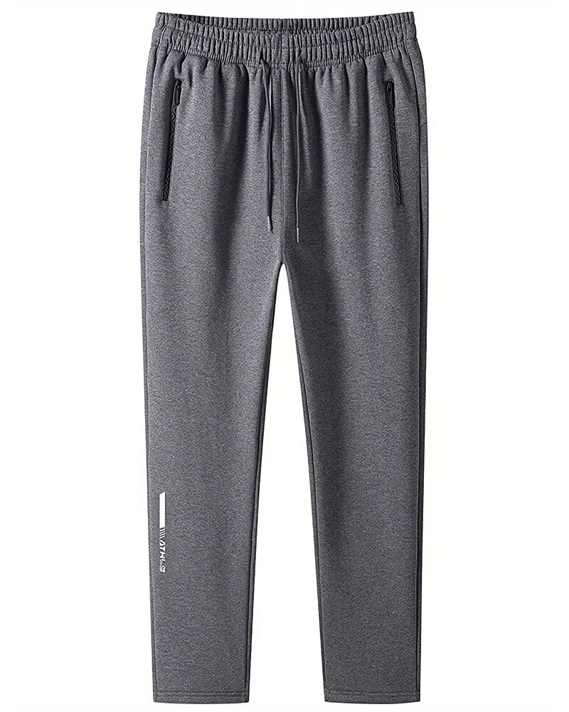 Men's Athletic Pants Jogging Pants Training Pants Pocket Elastic Waist Plain Comfort Sports Outdoor Sports Black Light Grey Micro-elastic