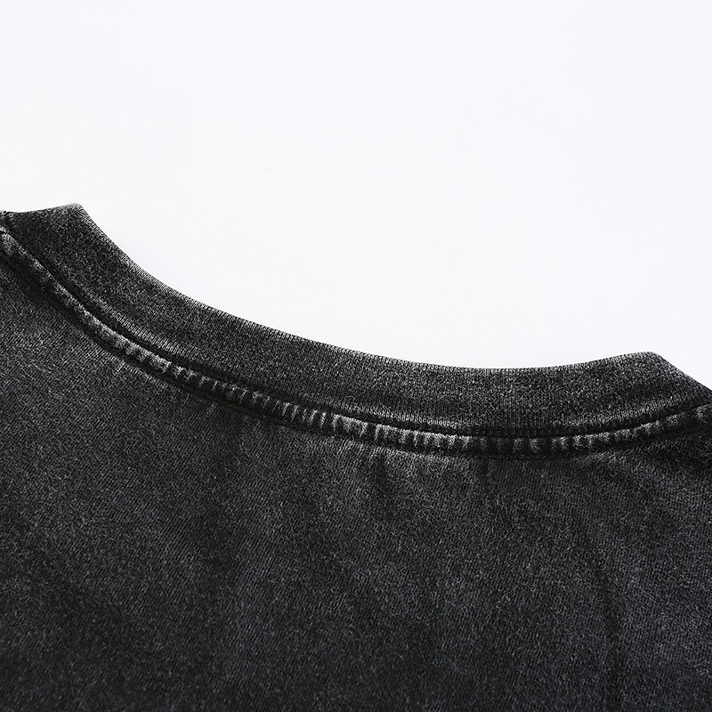 Men's T Shirt 100% Cotton Acid Wash Shirt Tee Top Short Sleeve Crew Neck Summer Spring Fall Plain Retro Vintage Casual Vintage Style Distressed Casual Blue Black Pink Top Tee for Men