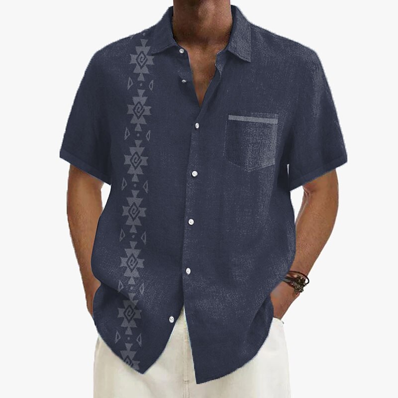 Men's Shirt Summer Hawaiian Shirt Graphic Shirt Aloha Shirt Floral Turndown Khaki+Khaki Black Light Green Navy Blue Royal Blue 3D Print Outdoor Street Short Sleeve 3D Print Button-Down Clothing