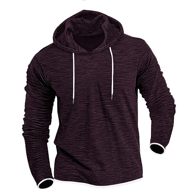 Men's T shirt Tee Tee Top Long Sleeve Shirt Plain Hooded Street Vacation Long Sleeve Clothing Apparel Fashion Designer Basic