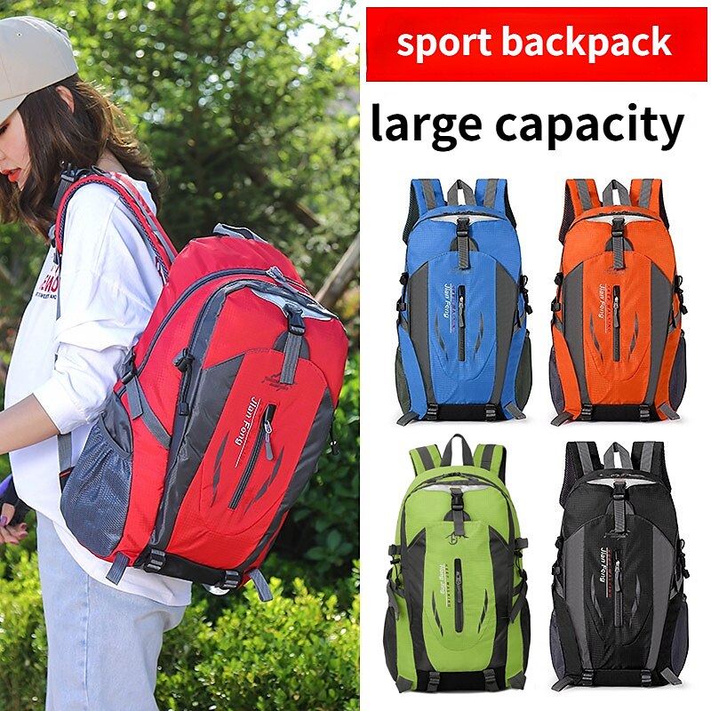 Outdoor Nylon Waterproof Travel Backpacks Men Climbing Travel Bags Hiking Backpack Outdoor Sport School Bag Men Backpack WomenRiding Backpack Sports Bag Casual Travel Backpack