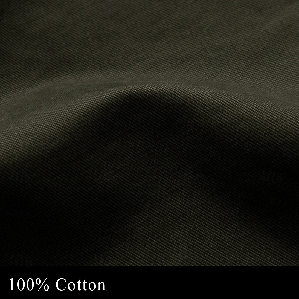 Men's Cotton Embroidered Military Jacket Windbreaker with Shoulder Straps Long Sleeve Standing Collar Multi-Pockets Trucker Jacket American US Flag Print Tactical Outerwear