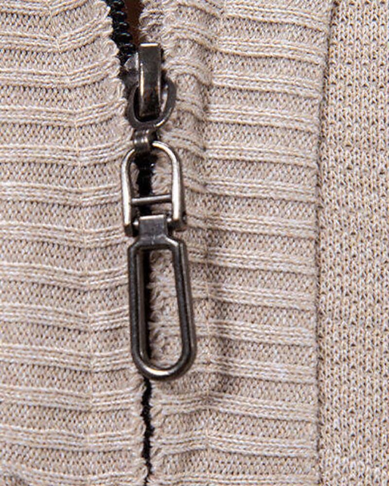 Men's Sweater Quarter Zip Sweaters Knit Sweater Knitted Pullover Ribbed Knit Regular Tops Knitted Plain Quarter Zip Fashion Streetwear Casual Daily Wear Clothing Apparel Fall Winter Burgundy Blue S M