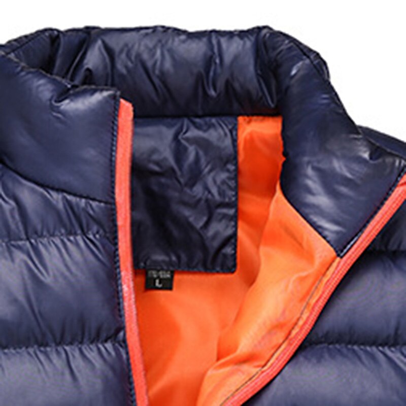 Men's Winter Quilted Zipper Pocket Hiking Windproof Warm Outdoor Quilted Solid / Plain Color Puffer Jacket