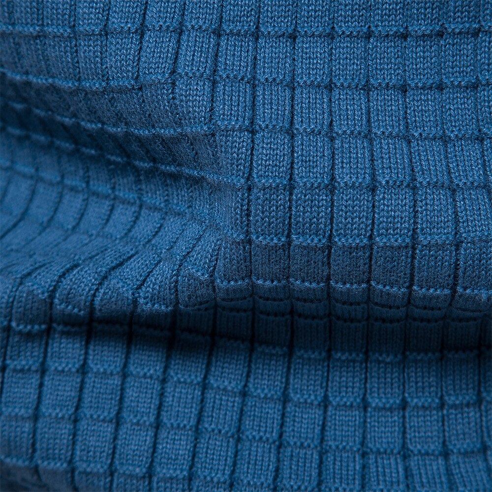 Men's Sweater Pullover Sweater Jumper Knitwear Ribbed Knit Regular Tops Plaid Crew Neck Knitwear Neutral Outdoor Casual Daily Clothing Apparel Spring &  Fall Navy Blue Blue S M L