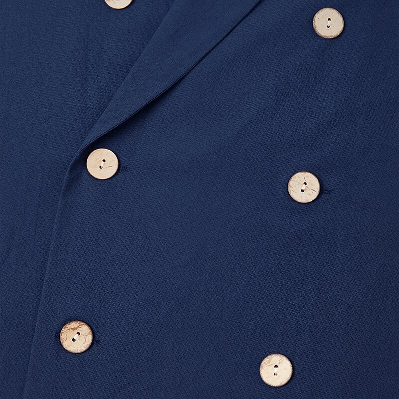 Men's Shirt Linen Shirt Summer Shirt Beach Shirt Coat Solid Color Formal Party Evening Wear White Navy Blue Khaki Long Sleeve Shawl Collar Spring &  Fall Cross-Seasons Clothing Apparel Buttons