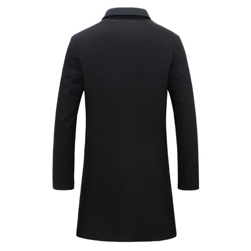 Men's Winter Coat Overcoat Business Casual Winter Polyester Thermal Warm Windbreaker Outerwear Clothing Apparel Business Classical