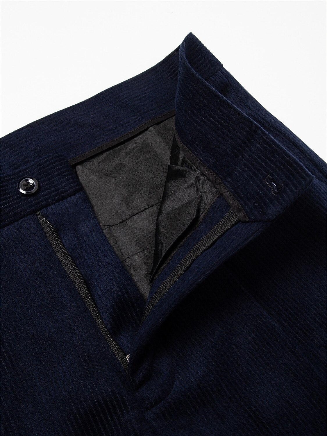 Men's Dress Pants Corduroy Pants Winter Pants Trousers Slacks Pocket Plain Comfort Breathable Outdoor Daily Going out Fashion Casual Black Army Green