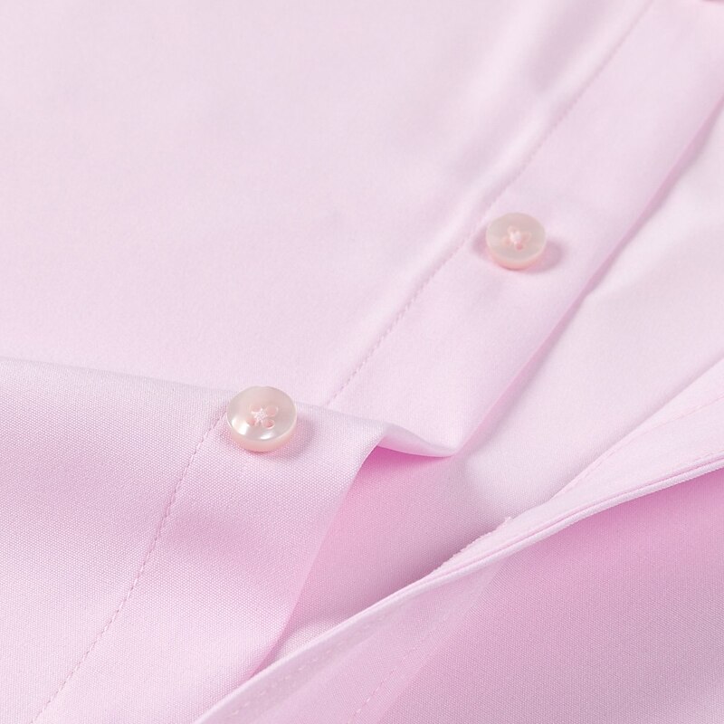 Men's Shirt Dress Shirt Non Iron Shirt Collared Shirt Button Up Shirt Plain Wedding Outdoor Black White Pink Wine Long Sleeve Turndown Summer Spring Clothing Apparel