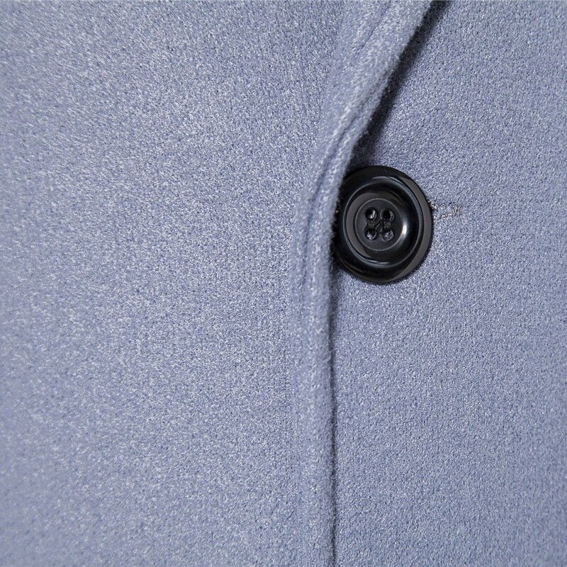 Men's Winter Coat Overcoat Trench Coat Outdoor Daily Wear Fall & Winter Polyester Thermal Warm Windproof Outerwear Clothing Apparel Fashion Streetwear Plain Lapel Single Breasted