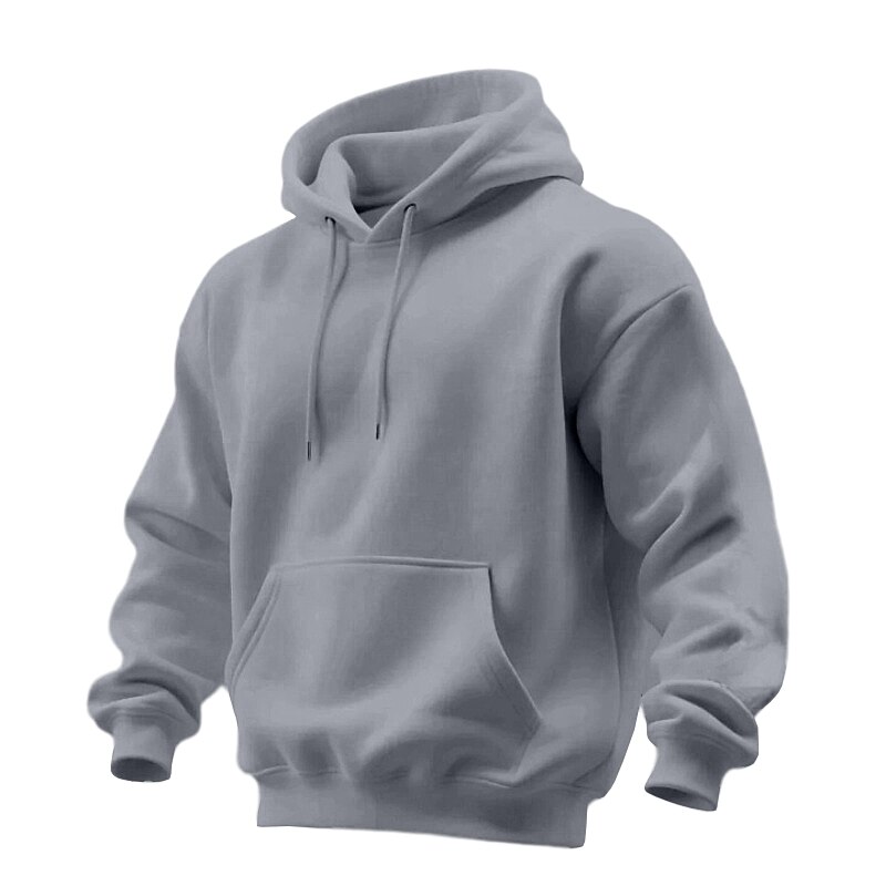 Men's Hoodie Pullover Hoodie Sweatshirt Apricot Black White Yellow Pink Hooded Plain Kangaroo Pocket Sports & Outdoor Casual Daily Streetwear Cool Sportswear All Seasons Clothing Apparel Hoodies