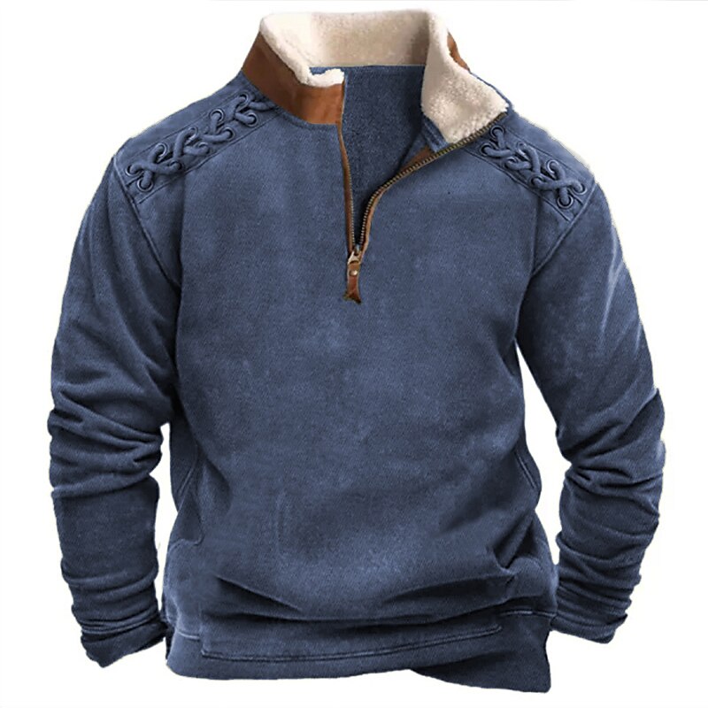 Men's Sweatshirt Zip Sweatshirt Polar Fleece Tactical Black Army Green Navy Blue Gray Standing Collar Plain Sports & Outdoor Daily Holiday Streetwear Basic Casual Spring &  Fall Clothing Apparel