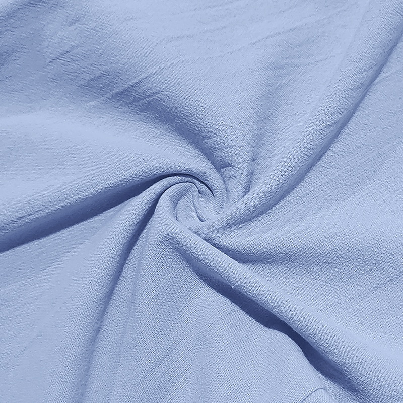 Men's Linen Pants Trousers Summer Pants Beach Pants Drawstring Elastic Waist Straight Leg Plain Lightweight Breathable Full Length Casual Daily Beach Vacation Fashion Blue Black Micro-elastic